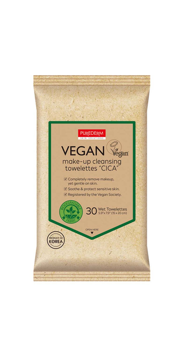 Vegan Make-up Cleansing Towelettes CICA